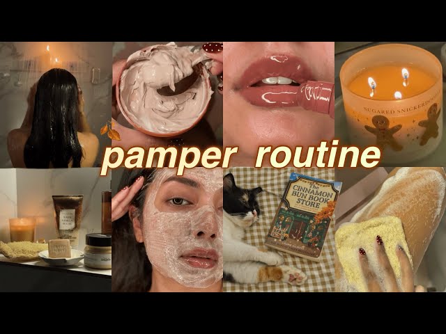 pamper routine 🍂🤎 *scalp care, body care, skincare, shower routine* fall coded✨