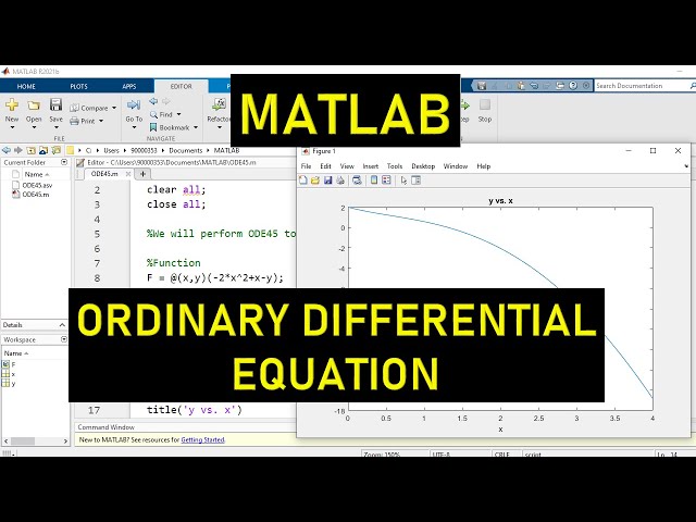 Matlab 1: Ordinary Differential Equation (ODE45)