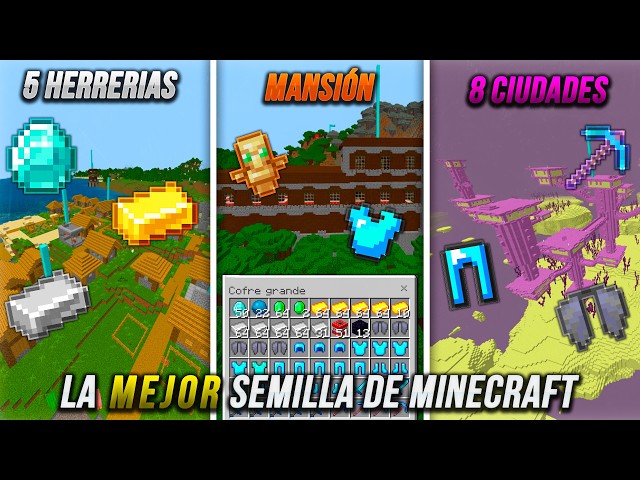💎La Mejor Semilla Para Minecraft Bedrock V26.44 +50 Diamantes +5 Elytras 💎