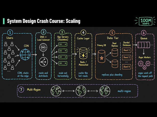 System Design Crash Course: Scaling 100 to 100M Users
