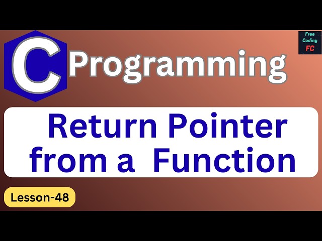 Return Pointer from Function in C Programming