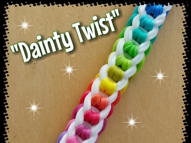 "Dainty Twist" Rainbow Loom Bracelet/How To Tutorial