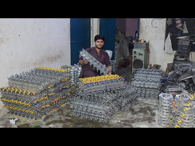 Amazing Process of Recycling Aluminum Scrap into Strong Hanging Hooks | Metal Recycling Factory
