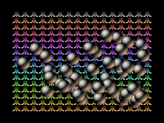Atari 8-bit + VBXE 48 32 x 32 Pixel Blitter objects (320 x 240 x 256 Colours) @ 50 Hz