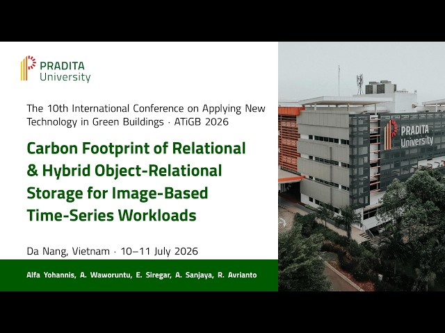 Carbon Footprint of Relational vs Hybrid Object-Relational Storage for Image Time-Series