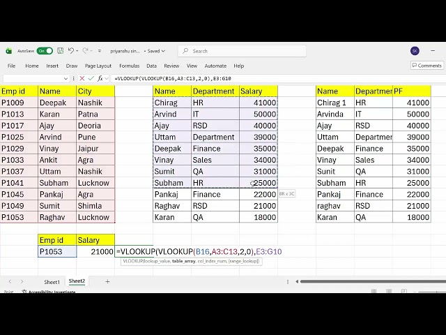 How to use dual vlookup in excel#excel @COMPUTEREXCELSOLUTION #msexceltutorialinhindi