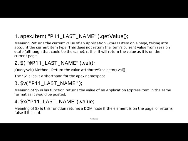 JavaScript APIs In Oracle APEX