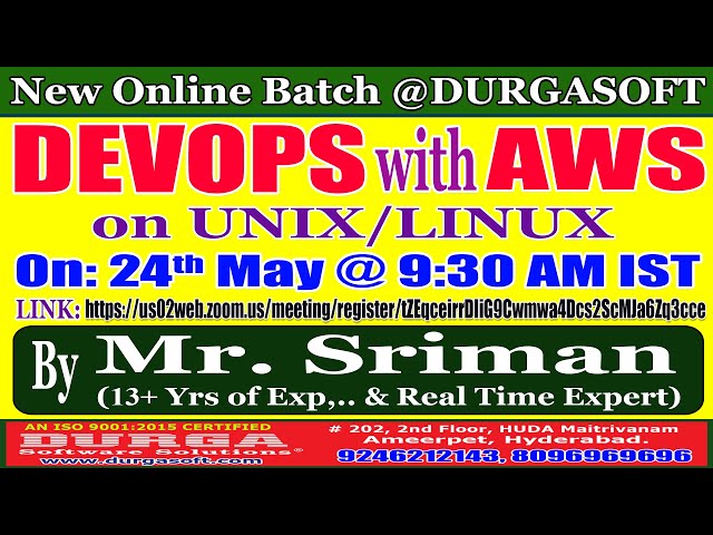 DEVOPS with AWS on UNIX/LINUX Online Training @ DURGASOFT