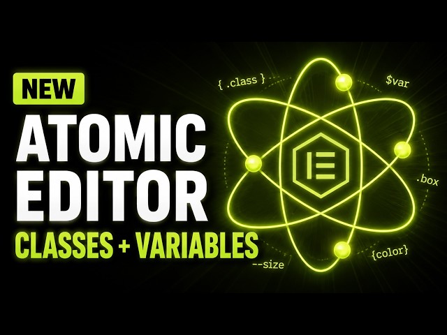 Elementor's NEW Atomic Editor — Full Guide to Classes & Variables in Urdu + Hindi