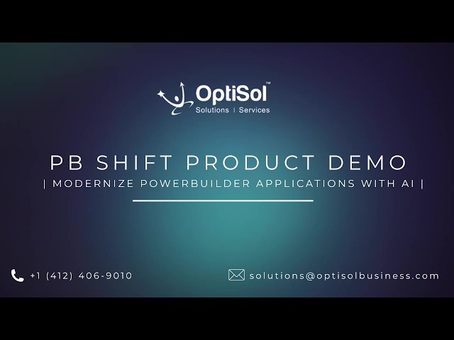 PB Shift Demo | AI-Powered PowerBuilder Application Modernization