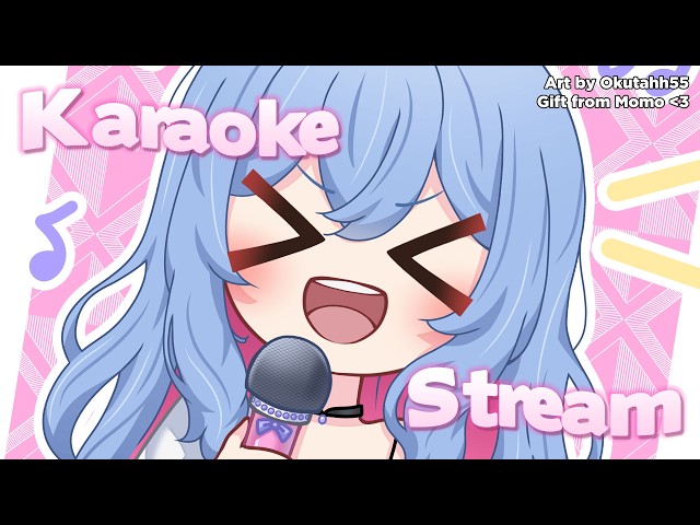 【Karaoke】 vtuber 17 tahun nyanyi playlist warnet (dgn wallpaper lumba2 biru) 【Vtuber Indonesia】