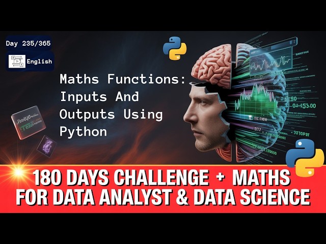 Day 235/365 | Maths Function : Input and Output Using Python | English