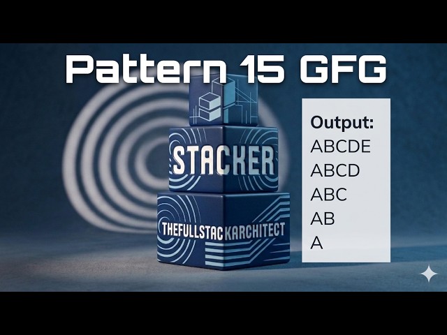 Alphabet Pattern 15: Mastering Nested Loops in Java (Step-by-Step)