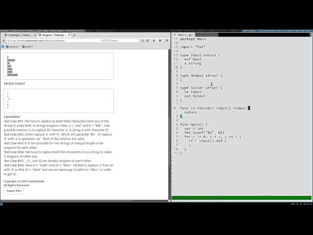 2015/02/12 - HackerRank Challenges - "Anagram"