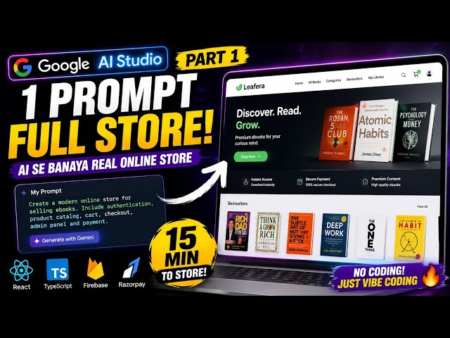I Built an Online Store with Google AI Studio | Hindi Part 1 #aicoding