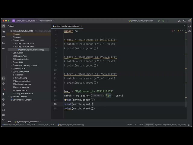 Learn Python From Scratch - Day 19 - Python Regular Expression