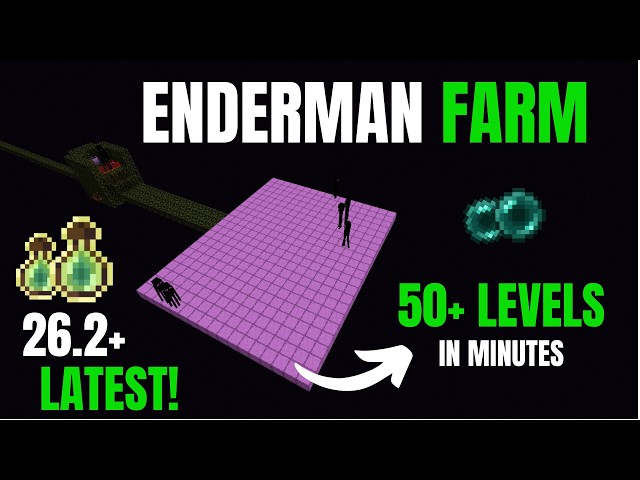 NEW UPDATED Minecraft 26.2 Enderman XP Farm Tutorial | 50 Levels in Minutes