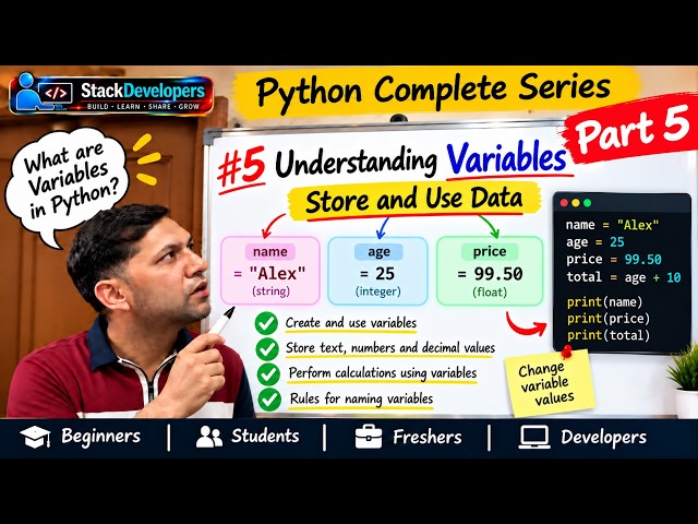 🐍 Understanding Variables in Python | Learn Python Variables with Examples | Part 5