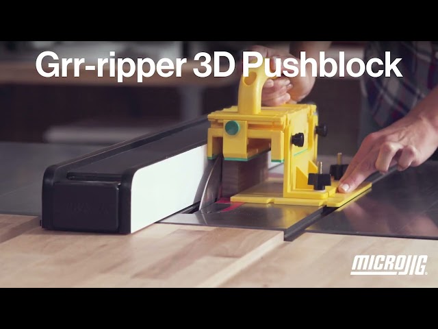 The Grr-ripper 3D Pushblock protects your hands and prevent kickback on the Table Saw!