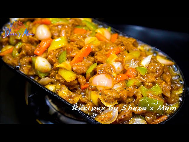 Beef Sizzling Recipe in Gas Stove Restaurant Style | Restaurant Style Beef Sizzling Recipe