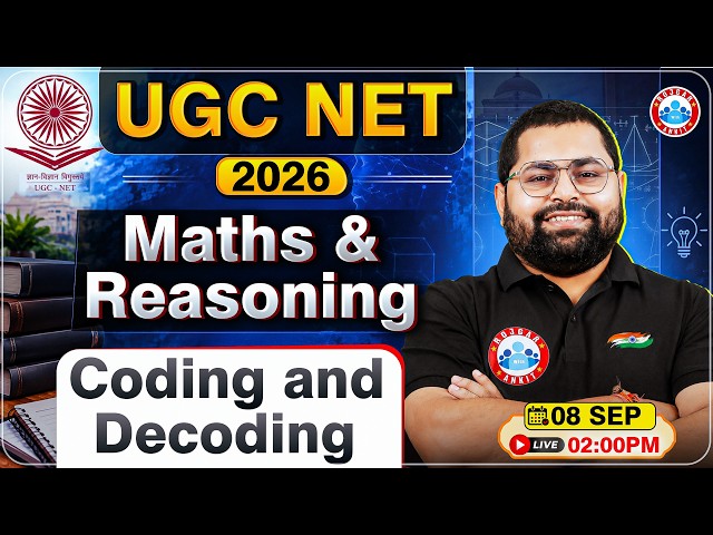 UGC NET 2026 | Reasoning Coding and Decoding | UGC NET Maths Class | Maths & Reasoning By Vineet Sir