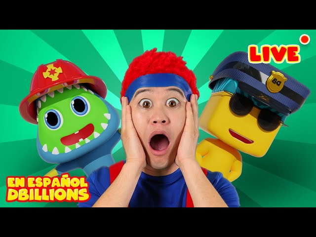 En Vivo - D Billions Canciones Infantiles | Policía, Bombero, Médico y Cocinero Ayudando a Boom-Boom