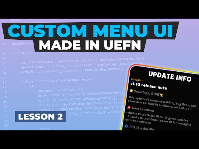 Make CUSTOM Menu UI | 2025 NEW | (UEFN UI Tutorial)