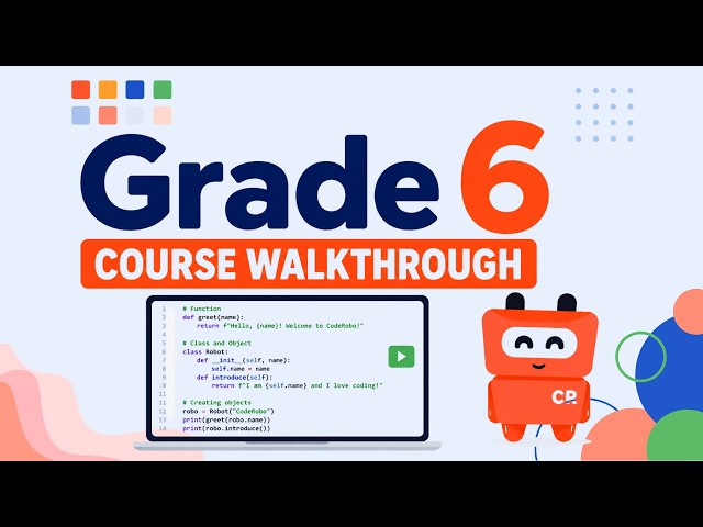 Grade 6 Python & Robotics | Complete Course Walkthrough | CodeRobo