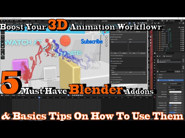 Top 5 Blender animation Addons you should always use & Basics Tips On How To Use Them