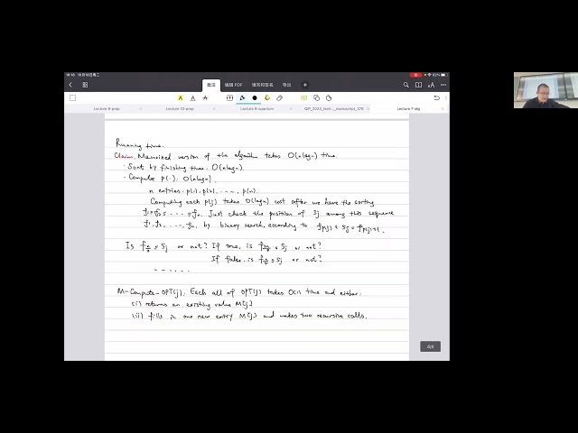 Lecture 7: Dynamic programming: Weighted interval scheduling, segmented least squares (2)