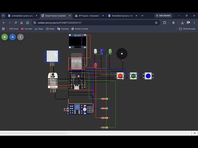 🏠 Smart Home Controller using ESP32 / Arduino