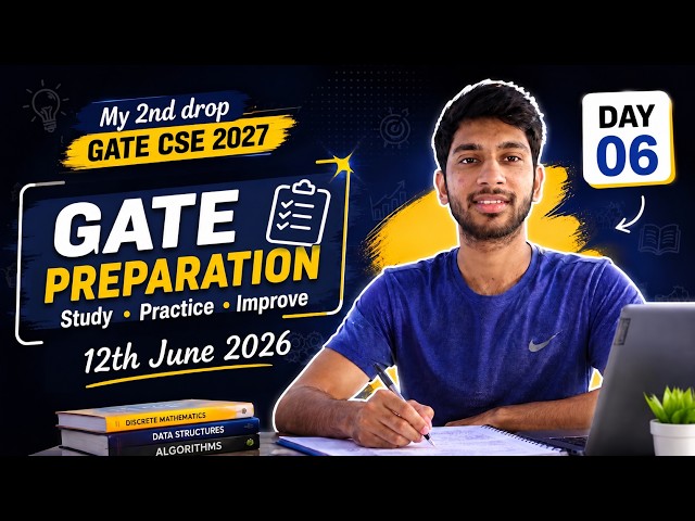 Day 6 of My 2nd Drop for GATE CSE 2027 | Study Vlog | My Gate 2027 Journey