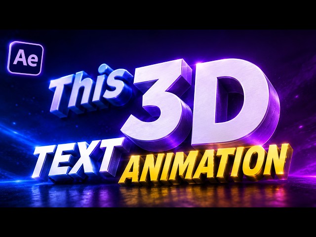 Crazy 3D Camera Text Animation in after effects - Tutorial