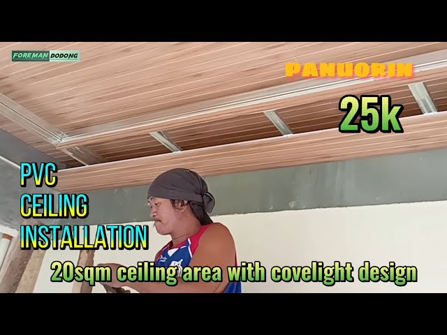 PVC CEILING WITH COVELIGHT design INSTALLATION | 20sqm ceiling area