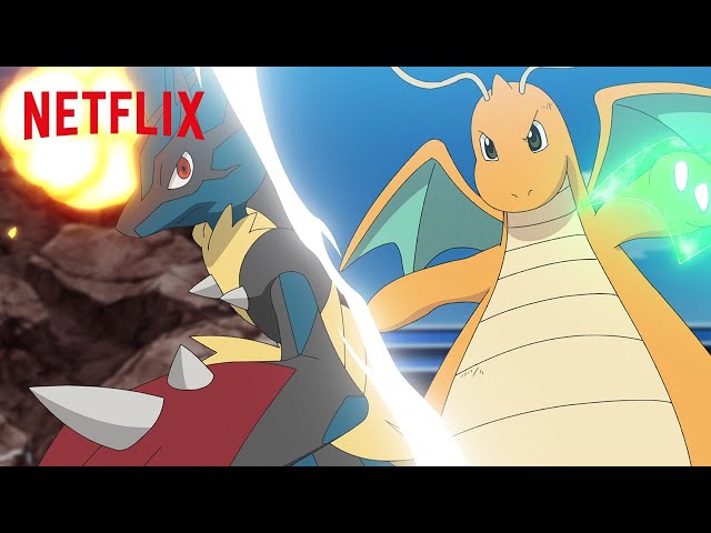 Mega Lucario vs. Dragonite | Pokémon Journeys: The Series | Netflix Family