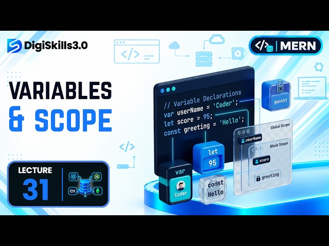 Variables & Scope | MERN | Lec 31 | DigiSkills 3.0