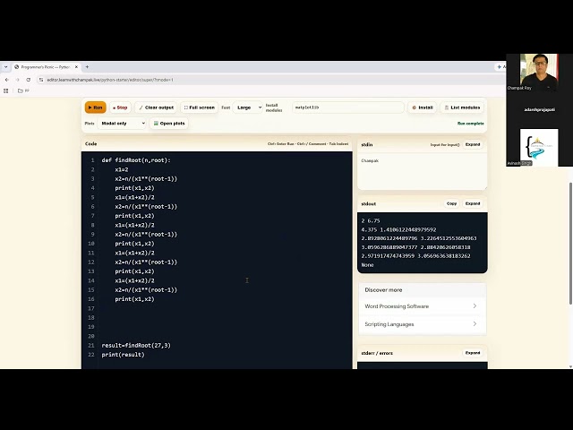 ML Programming Preparation Finale | Python Functions, Roots, Error, to  Stats & Prediction | PP