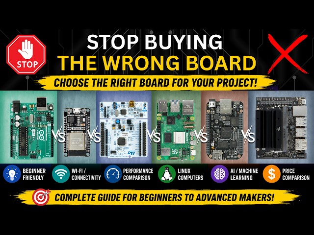 Stop Buying the Wrong Board — Arduino vs ESP32 vs STM32 vs Raspberry Pi vs BeagleBone vs Jetson Nano