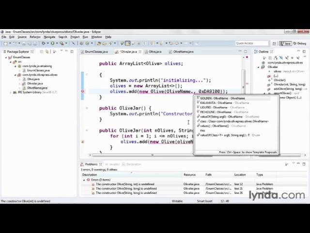 java tutorial Creating and Using Enumeration Classes