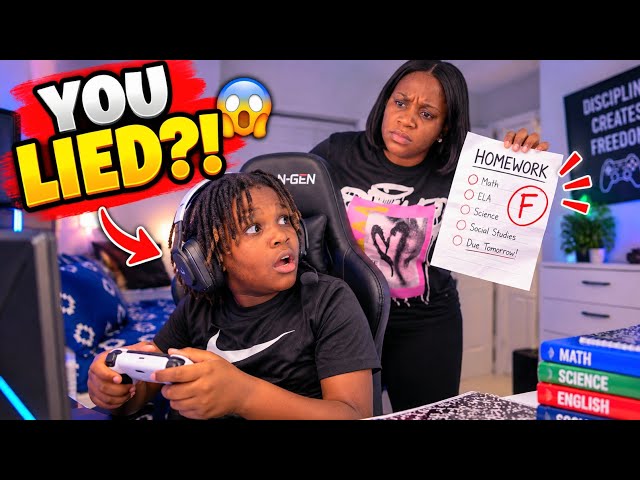 Boy LIES About NOT Having HOMEWORK, What Happens Next Is SHOCKING