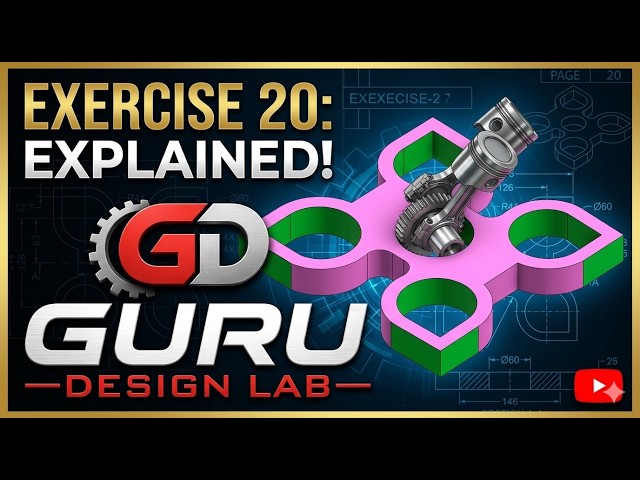 SOLIDWORKS Exercise 20 | 2D Drawing to 3D Model | Complete Beginner Tutorial |
