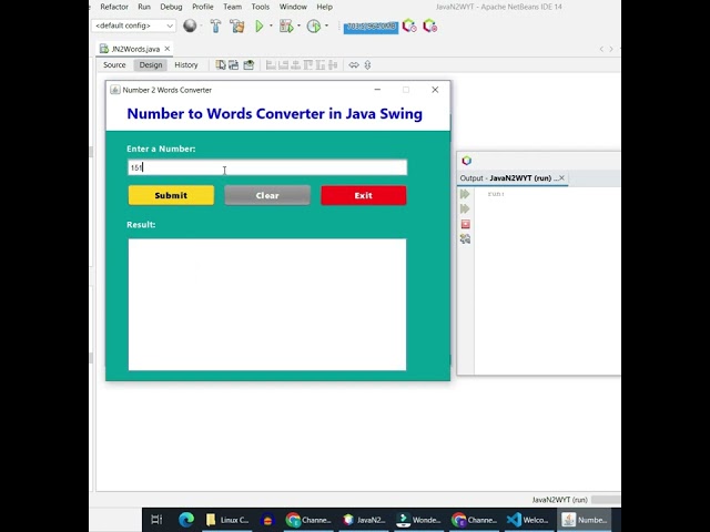 Number to Words in Java Swing [தமிழில்] (java tamil) #shorts