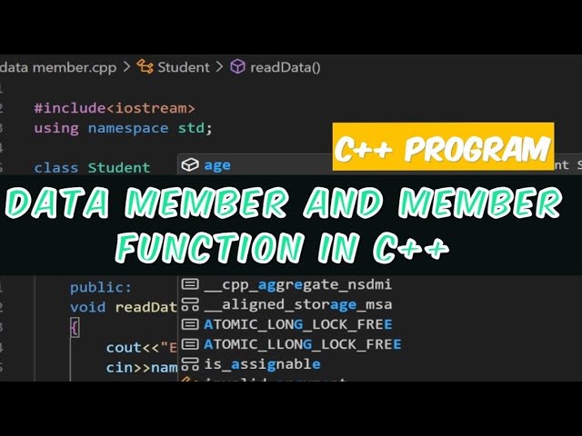 Data member and member Function in c++| Program to create class and object | Code Leo