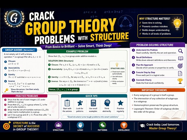 Crack Group Theory Problems with Structure | Subgroups, Cosets & Homomorphisms #GroupTheory #Algebra