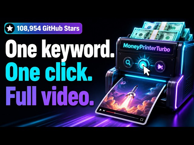 MoneyPrinterTurbo: One Keyword → Full AI Video (Open Source, 108k Stars)