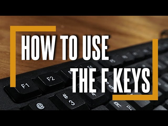 How To Use The F Keys || Function Keys Explained || How&Why