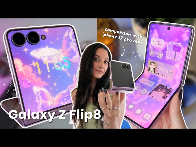 Samsung Galaxy Z Flip8 (pink) ✨🌷 | unboxing, camera test & iPhone 17 Pro Max comparison