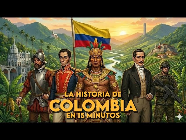 ✅ La historia de COLOMBIA en 15 minutos | Resumen rápido y fácil