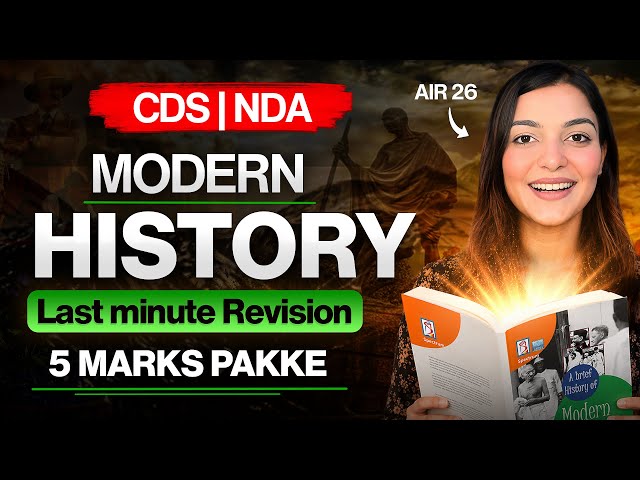Complete History from this video in CDS 2 2026 | NDA 2 2026 | By Vaishalli Ma’am