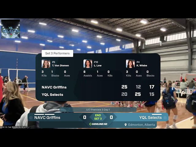 YQL Selects vs. NAVC Griffins (2026.03.28)